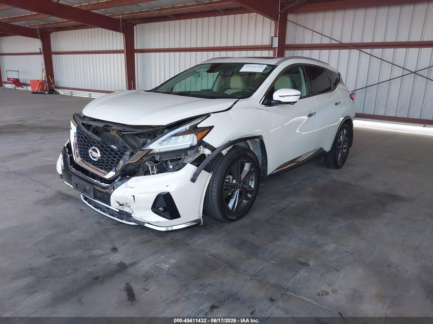 2020 Nissan Murano VIN 5N1AZ2DS0LN145737 IAAI salvage auction — FRONT END, Salvage (California), sold $2,250 on 2026-07-09 (photo 2)