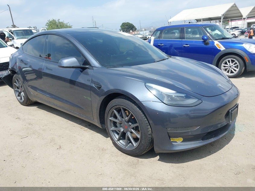 2021 Tesla Model 3 VIN 5YJ3E1EB9MF089170 IAAI salvage auction — RIGHT REAR, Salvage (California), sold $8,900 on 2026-07-08 (photo 1)