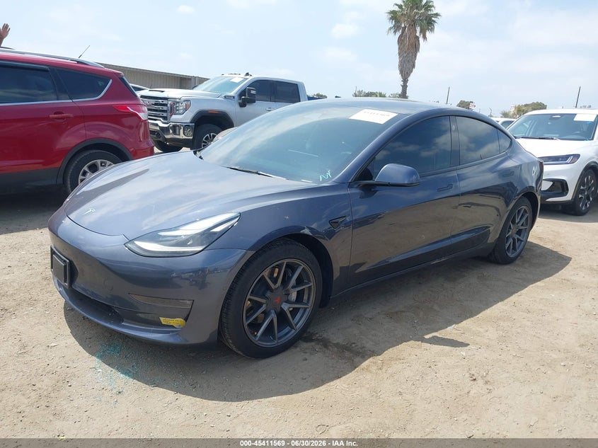 2021 Tesla Model 3 VIN 5YJ3E1EB9MF089170 IAAI salvage auction — RIGHT REAR, Salvage (California), sold $8,900 on 2026-07-08 (photo 2)