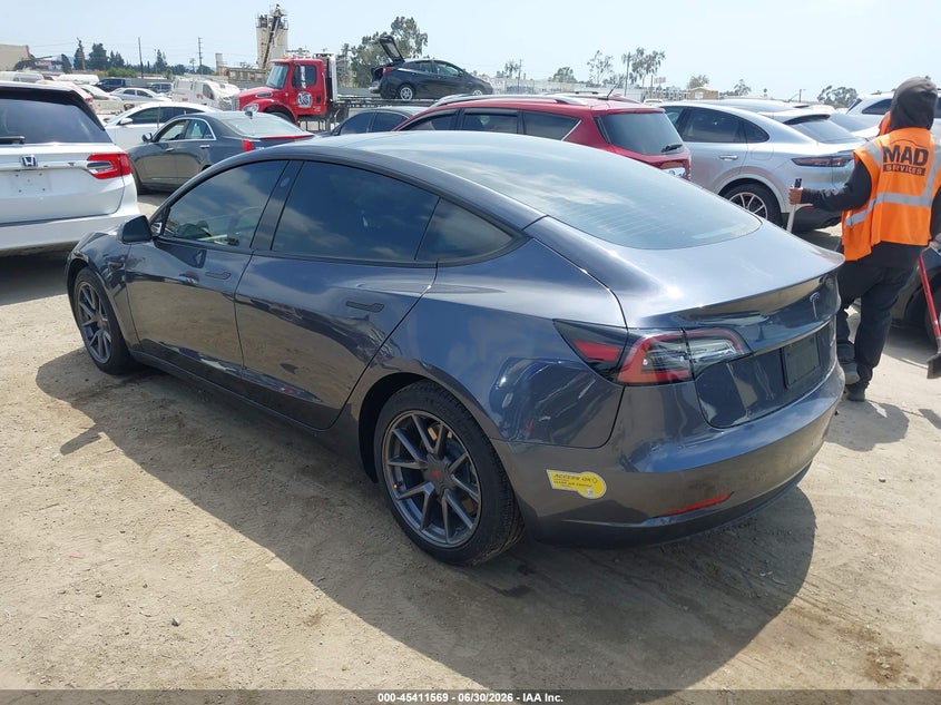 2021 Tesla Model 3 VIN 5YJ3E1EB9MF089170 IAAI salvage auction — RIGHT REAR, Salvage (California), sold $8,900 on 2026-07-08 (photo 3)