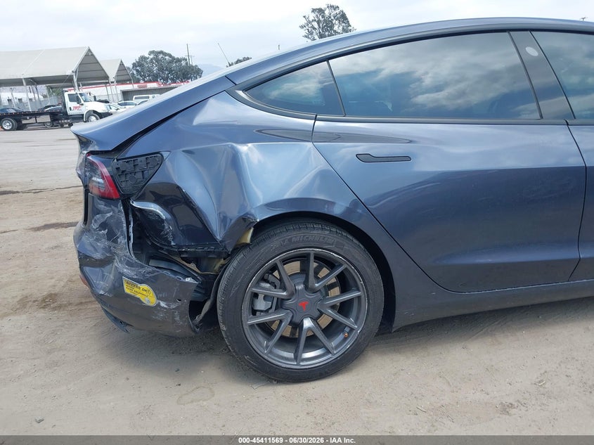 2021 Tesla Model 3 VIN 5YJ3E1EB9MF089170 IAAI salvage auction — RIGHT REAR, Salvage (California), sold $8,900 on 2026-07-08 (photo 6)