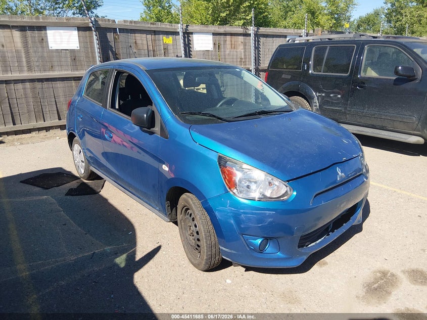 2015 Mitsubishi Mirage VIN ML32A3HJ0FH048454 IAAI salvage auction — NORMAL WEAR, Clear (Colorado), sold $475 on 2026-07-28 (photo 1)