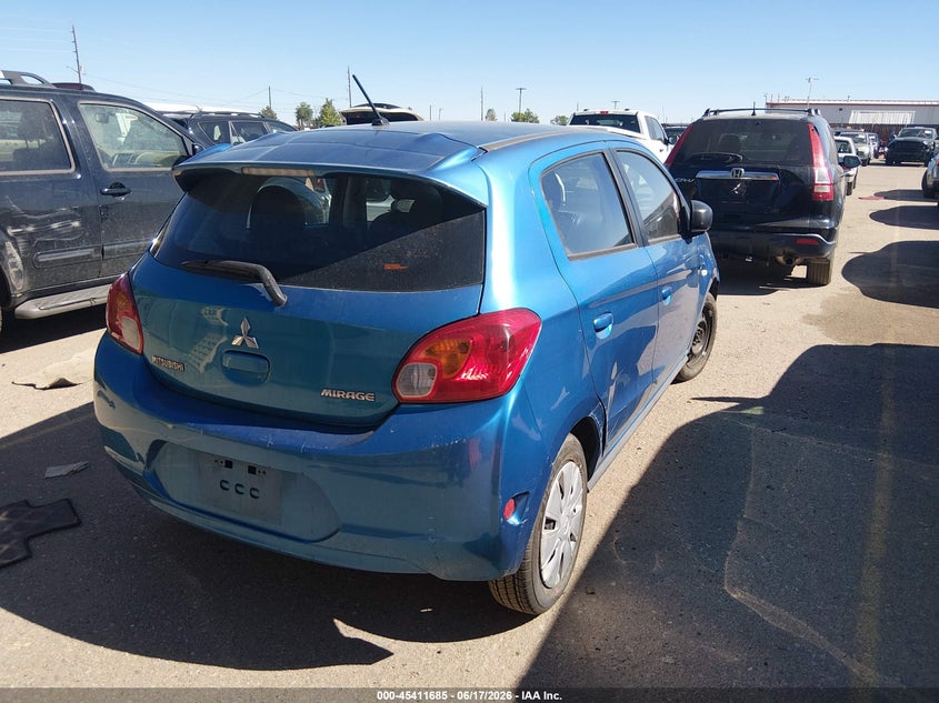 2015 Mitsubishi Mirage VIN ML32A3HJ0FH048454 IAAI salvage auction — NORMAL WEAR, Clear (Colorado), sold $475 on 2026-07-28 (photo 4)