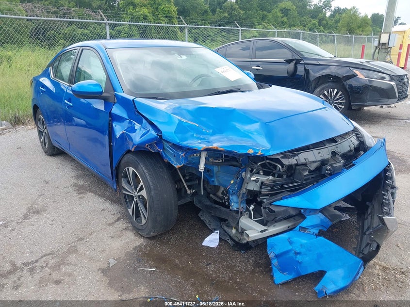 2022 Nissan Sentra VIN 3N1AB8CV2NY317329 IAAI salvage auction — FRONT END, Salvage Title, sold $1,150 on 2026-08-02 (photo 1)