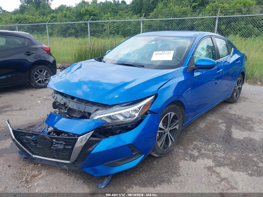 2022 Nissan Sentra VIN 3N1AB8CV2NY317329 IAAI salvage auction — FRONT END, Salvage Title, sold $1,150 on 2026-08-02 (photo 2)