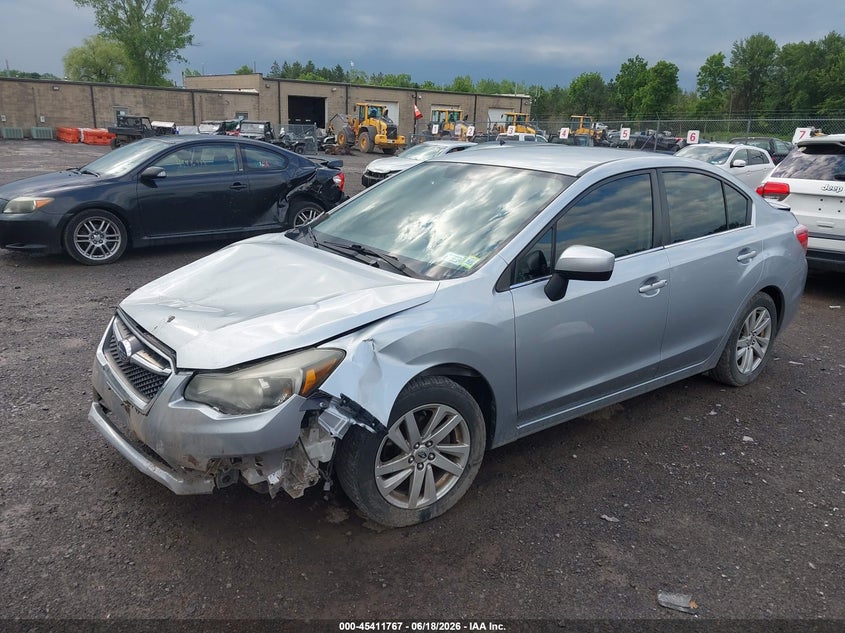 2015 Subaru Impreza VIN JF1GJAC69FH007921 IAAI salvage auction — FRONT & REAR, Mv-907A (New York), sold $25 on 2026-07-30 (photo 2)