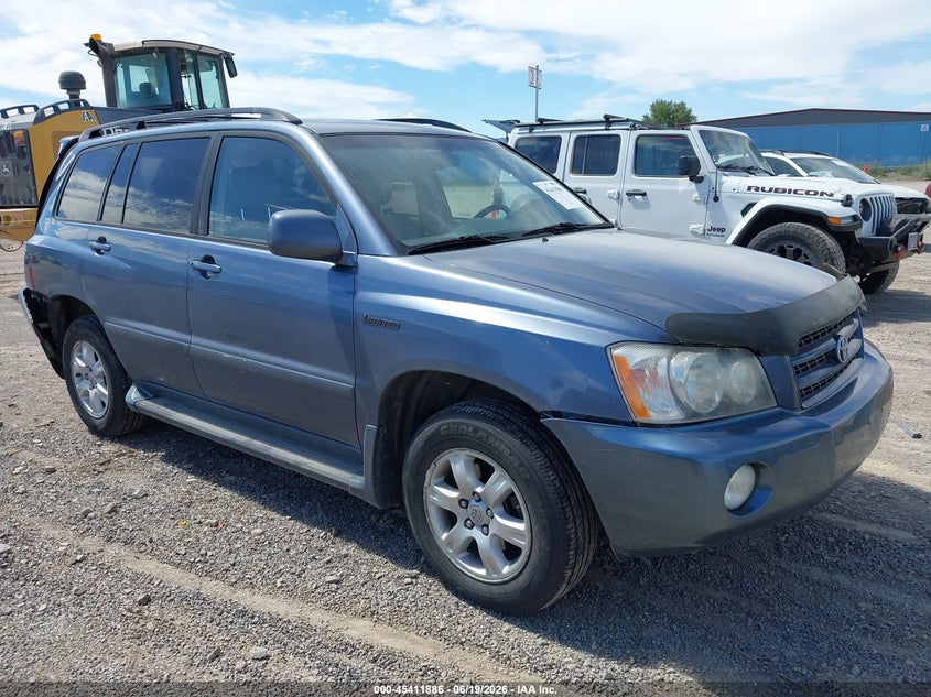 2002 Toyota Highlander VIN JTEHF21AX20096044 IAAI salvage auction — REAR END, Clear (Montana), sold $275 on 2026-07-29 (photo 1)