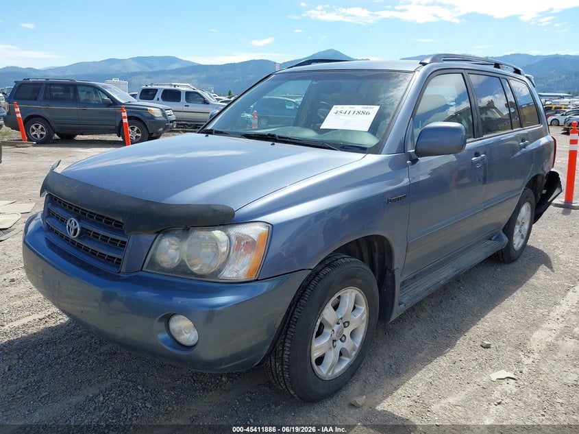 2002 Toyota Highlander VIN JTEHF21AX20096044 IAAI salvage auction — REAR END, Clear (Montana), sold $275 on 2026-07-29 (photo 2)