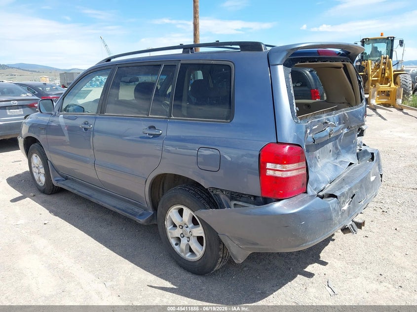 2002 Toyota Highlander VIN JTEHF21AX20096044 IAAI salvage auction — REAR END, Clear (Montana), sold $275 on 2026-07-29 (photo 3)