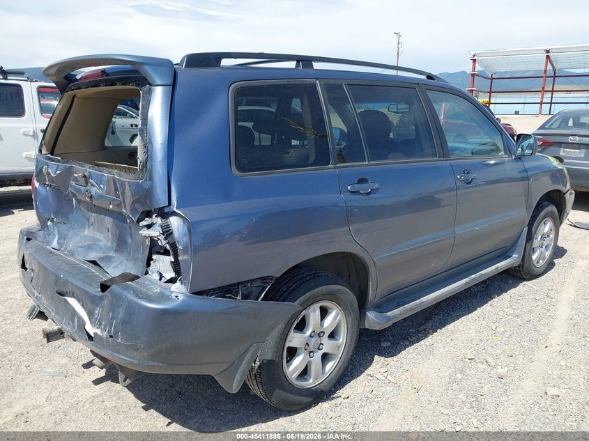 2002 Toyota Highlander VIN JTEHF21AX20096044 IAAI salvage auction — REAR END, Clear (Montana), sold $275 on 2026-07-29 (photo 4)
