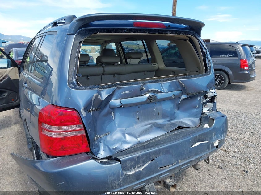 2002 Toyota Highlander VIN JTEHF21AX20096044 IAAI salvage auction — REAR END, Clear (Montana), sold $275 on 2026-07-29 (photo 6)