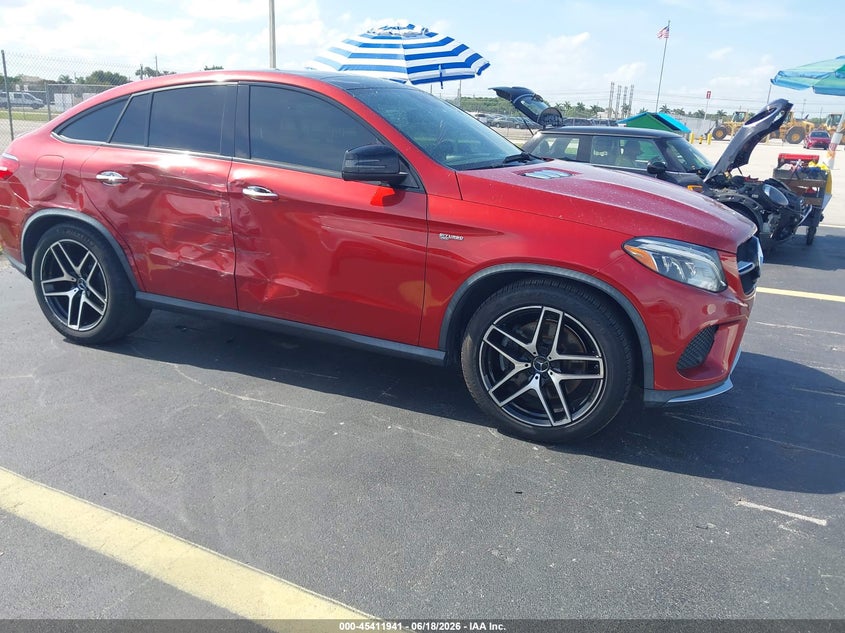 2018 Mercedes-benz Amg gle coupe VIN 4JGED6EBXJA091518 IAAI salvage auction — SIDE, Rebuildable (Florida), sold $20,325 on 2026-07-16 (photo 1)