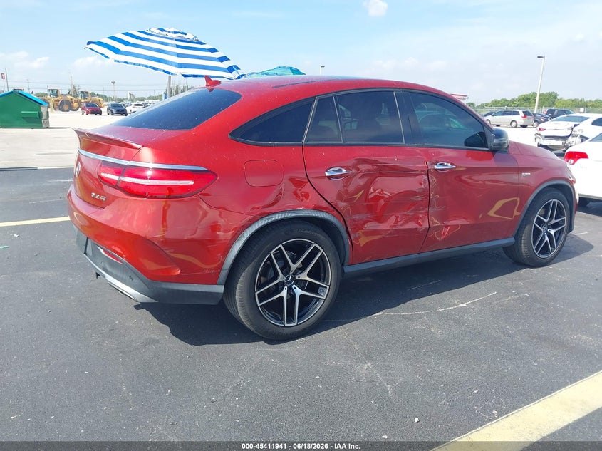 2018 Mercedes-benz Amg gle coupe VIN 4JGED6EBXJA091518 IAAI salvage auction — SIDE, Rebuildable (Florida), sold $20,325 on 2026-07-16 (photo 4)