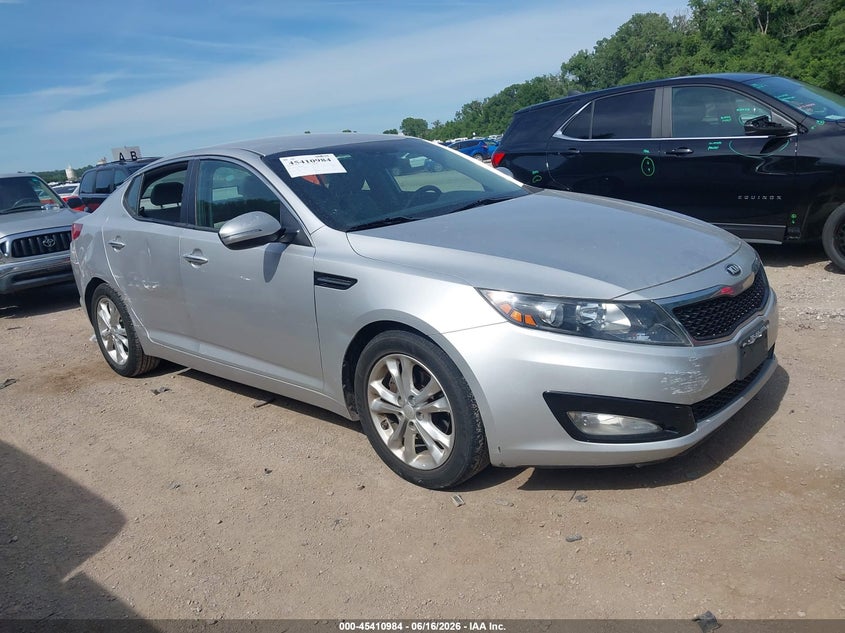 2013 Kia Optima VIN 5XXGM4A77DG190857 IAAI salvage auction — NORMAL WEAR, Clear (Kansas), sold $475 on 2026-07-29 (photo 1)