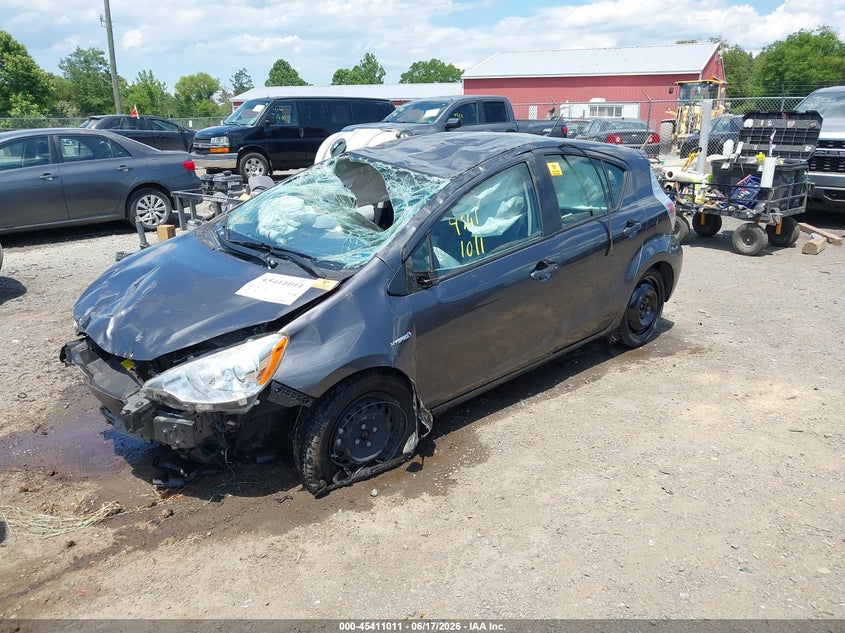 2012 Toyota Prius c VIN JTDKDTB3XC1008630 IAAI salvage auction — ROLLOVER, Salvage Title, sold $500 on 2026-07-21 (photo 2)