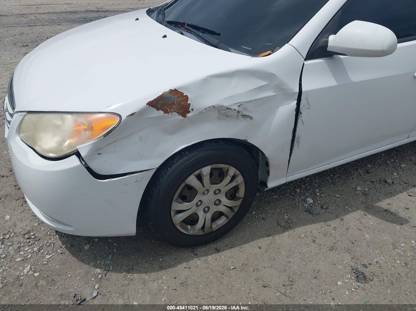 2010 Hyundai Elantra VIN KMHDU4AD9AU129472 IAAI salvage auction — LEFT FRONT, Salvage (North Carolina), sold $750 on 2026-07-07 (photo 6)