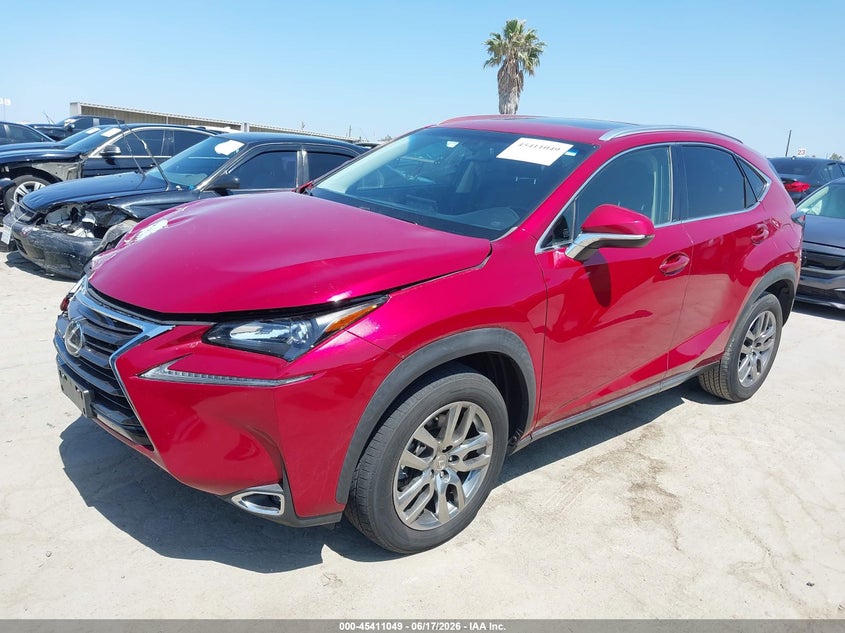 2016 Lexus Nx VIN JTJYARBZ5G2031059 IAAI salvage auction — FRONT END, Salvage (California), sold $7,100 on 2026-07-17 (photo 2)