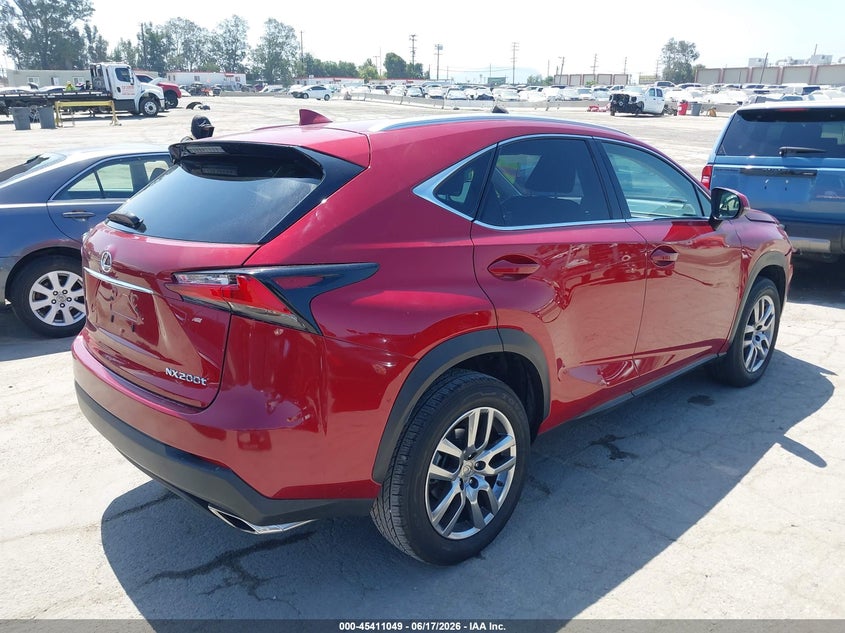 2016 Lexus Nx VIN JTJYARBZ5G2031059 IAAI salvage auction — FRONT END, Salvage (California), sold $7,100 on 2026-07-17 (photo 4)
