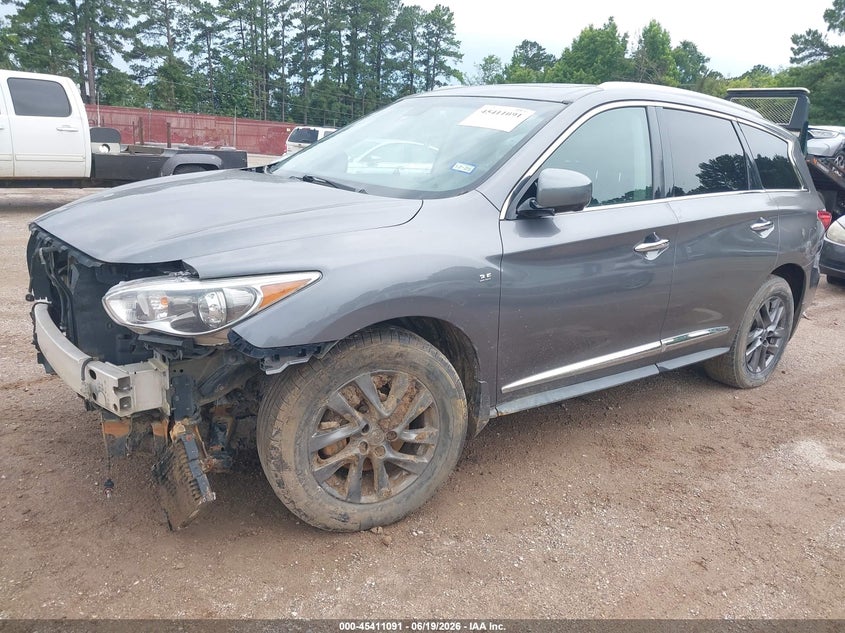 2015 Infiniti Qx60 VIN 5N1AL0MM4FC557781 IAAI salvage auction — NORMAL WEAR, Original (Texas), sold $100 on 2026-07-09 (photo 2)