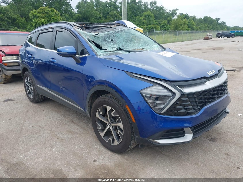 2025 Kia Sportage VIN 5XYK3CDF1SG305049 IAAI salvage auction — ALL OVER, Salvage (Louisiana), sold $4,525 on 2026-07-28 (photo 1)