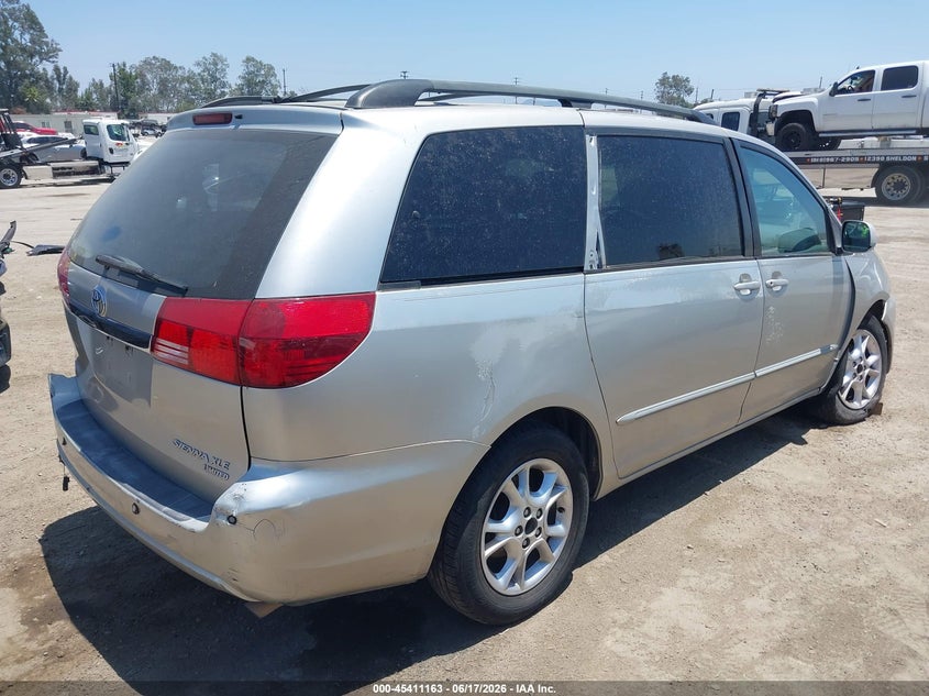 2004 Toyota Sienna VIN 5TDZA22C64S212086 IAAI salvage auction — LEFT REAR, Salvage (California), sold $450 on 2026-07-08 (photo 4)