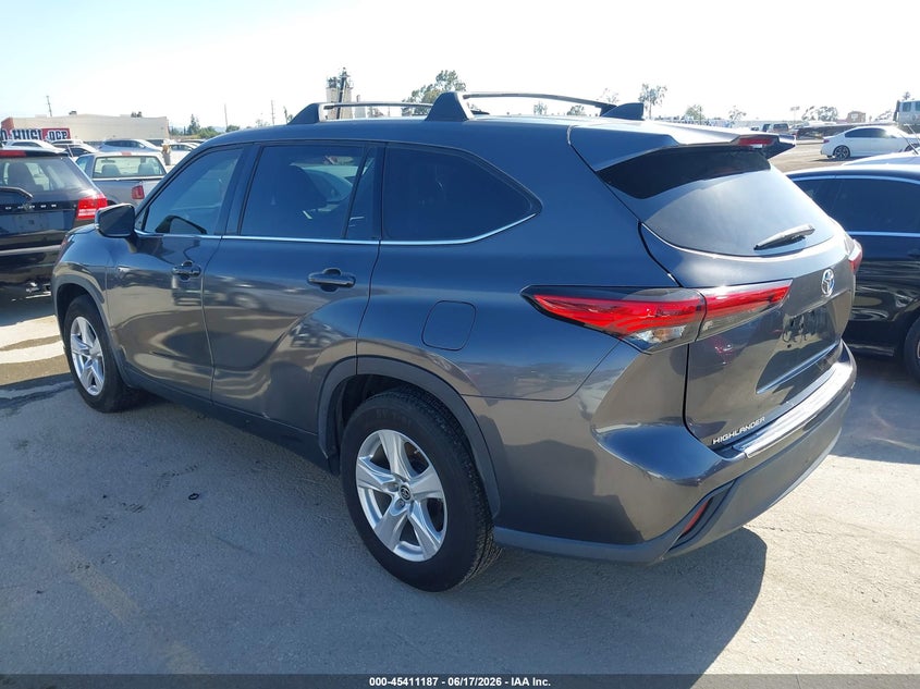 2022 Toyota Highlander VIN 5TDCZRAH2NS095533 IAAI salvage auction — FRONT END, Salvage (California), sold $12,500 on 2026-07-29 (photo 3)