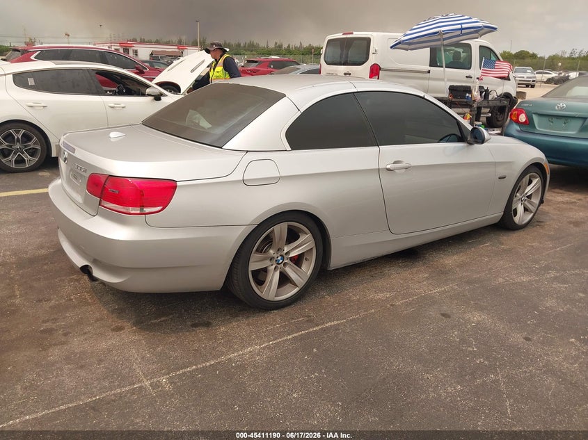 2007 BMW 3 series VIN WBAWL73537PX47608 IAAI salvage auction — LEFT FRONT, Rebuildable (Florida), sold $1,000 on 2026-07-30 (photo 4)