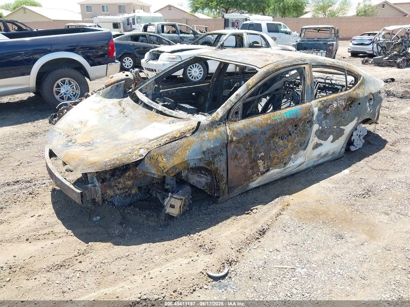 2020 Hyundai Elantra VIN KMHD84LF6LU106091 IAAI salvage auction — TOTAL BURN, Non-Repairable (Arizona), sold $100 on 2026-07-07 (photo 2)