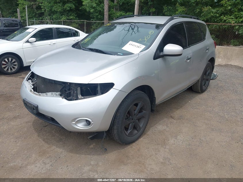2009 Nissan Murano VIN JN8AZ18W29W133513 IAAI salvage auction — FRONT END, Salvage - Greater Than 75% (Maryland), sold $25 on 2026-07-22 (photo 2)