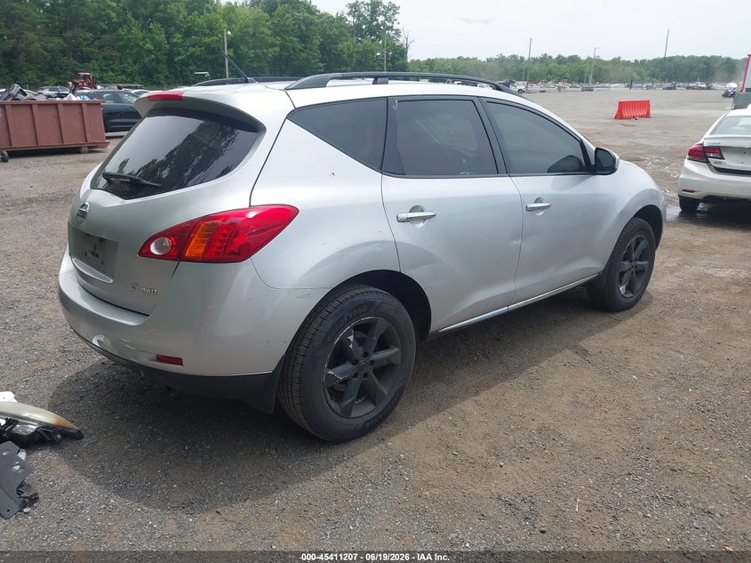 2009 Nissan Murano VIN JN8AZ18W29W133513 IAAI salvage auction — FRONT END, Salvage - Greater Than 75% (Maryland), sold $25 on 2026-07-22 (photo 4)