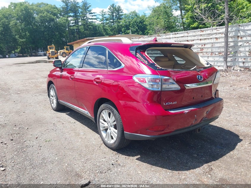 2010 Lexus Rx VIN JTJBC1BA8A2409796 IAAI salvage auction — REAR END, Clear (Massachusetts), sold $3,125 on 2026-07-29 (photo 3)