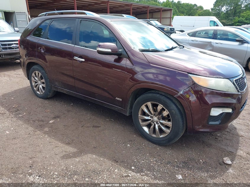 2013 Kia Sorento VIN 5XYKWDA25DG322048 IAAI salvage auction — FRONT END, Clear (Alabama), sold $1,050 on 2026-07-22 (photo 1)