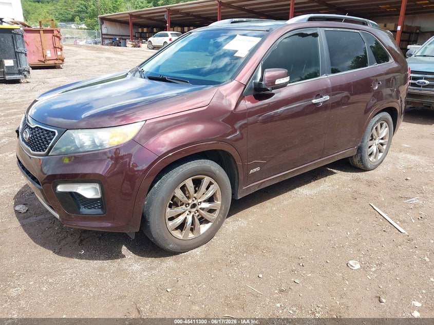 2013 Kia Sorento VIN 5XYKWDA25DG322048 IAAI salvage auction — FRONT END, Clear (Alabama), sold $1,050 on 2026-07-22 (photo 2)