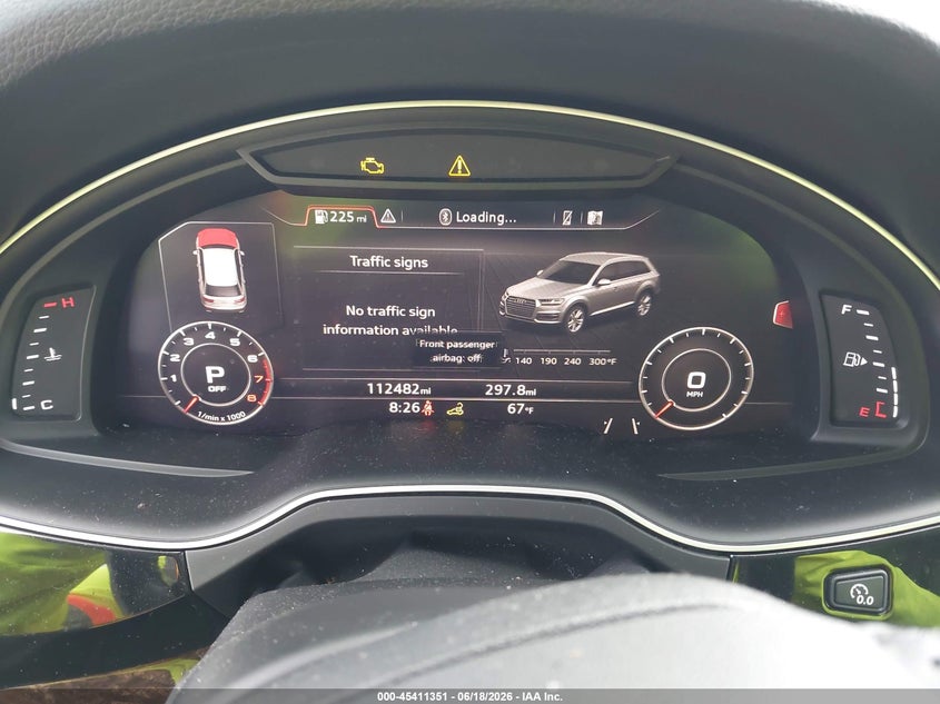 2019 Audi Q7 VIN WA1VAAF72KD024089 IAAI salvage auction — FRONT END, Wait Title, sold $7,500 on 2026-08-26 (photo 7)