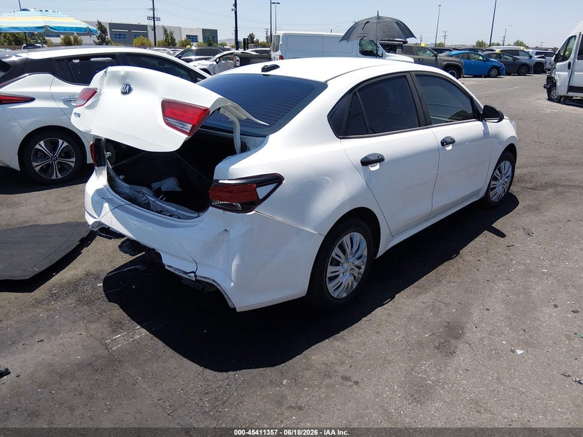 2018 Kia Rio VIN 3KPA24AB8JE062292 IAAI salvage auction — REAR END, Salvage Title, sold $2,500 on 2026-07-31 (photo 4)