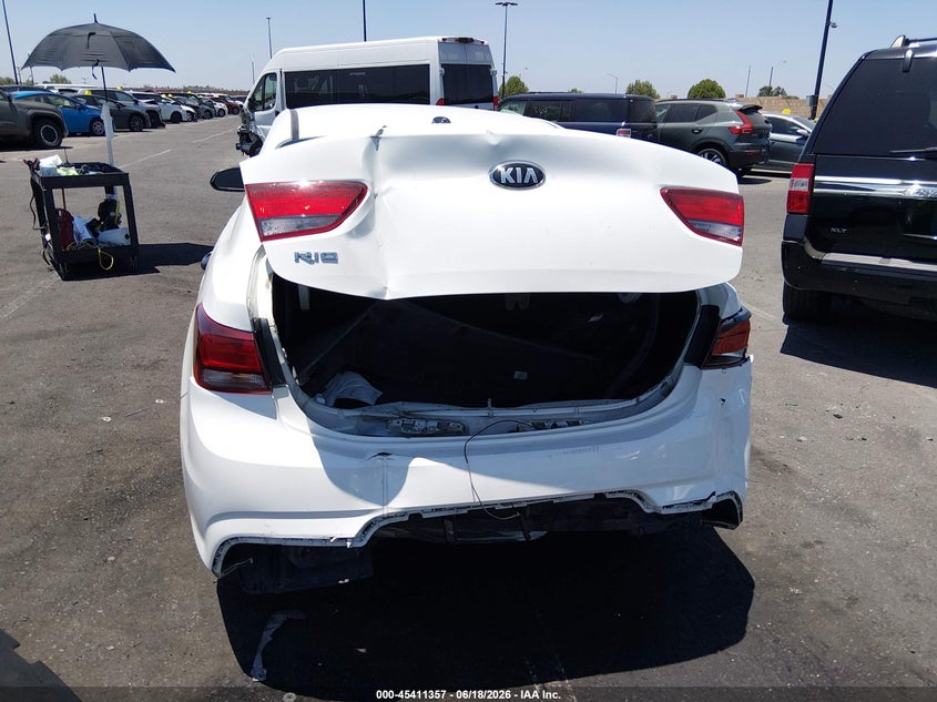 2018 Kia Rio VIN 3KPA24AB8JE062292 IAAI salvage auction — REAR END, Salvage Title, sold $2,500 on 2026-07-31 (photo 6)