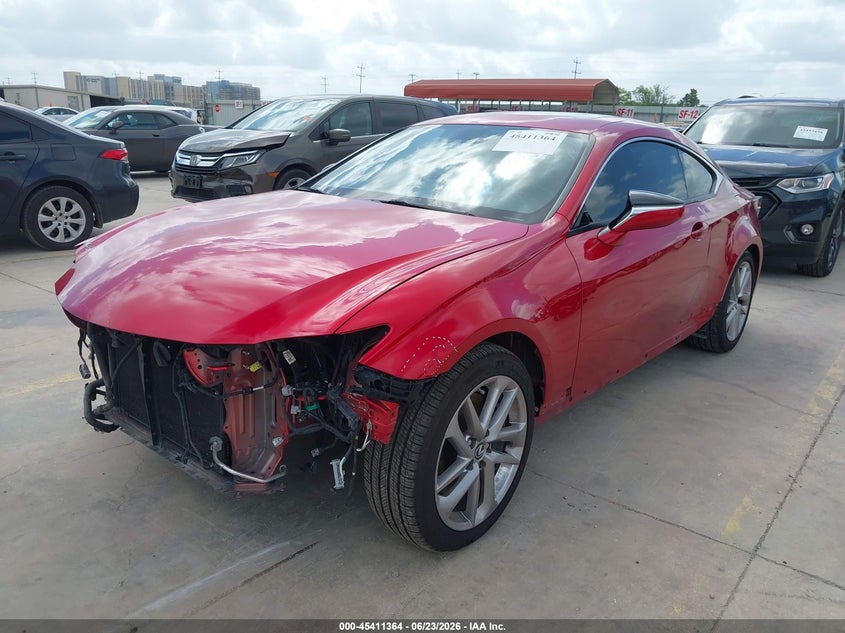 2021 Lexus Rc VIN JTHAA5BC3M5011510 IAAI salvage auction — FRONT END, Original (Texas), sold $9,150 on 2026-08-24 (photo 2)
