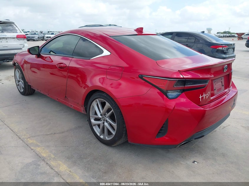 2021 Lexus Rc VIN JTHAA5BC3M5011510 IAAI salvage auction — FRONT END, Original (Texas), sold $9,150 on 2026-08-24 (photo 3)