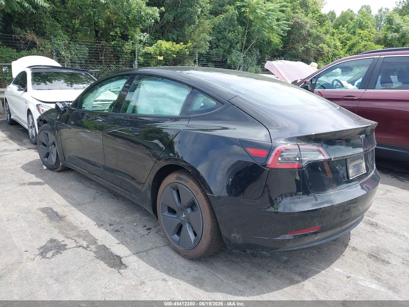 2022 Tesla Model 3 VIN 5YJ3E1EA4NF110614 IAAI salvage auction — FRONT END, Salvage (North Carolina), sold $125 on 2026-07-23 (photo 3)