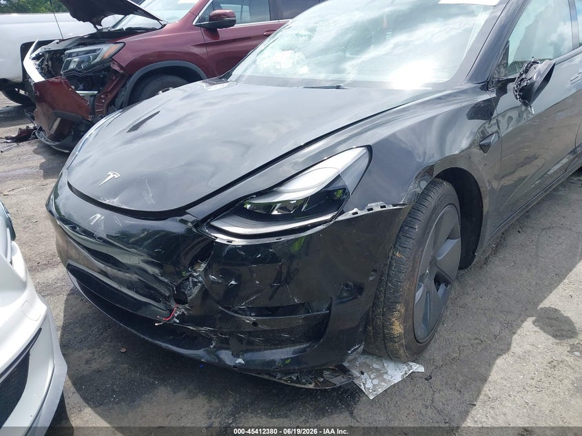2022 Tesla Model 3 VIN 5YJ3E1EA4NF110614 IAAI salvage auction — FRONT END, Salvage (North Carolina), sold $125 on 2026-07-23 (photo 6)