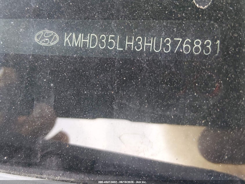 2017 Hyundai Elantra VIN KMHD35LH3HU376831 IAAI salvage auction — NORMAL WEAR, Original (Texas), sold $650 on 2026-07-20 (photo 9)