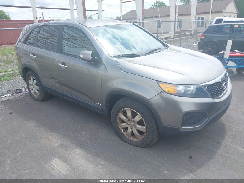2012 Kia Sorento VIN 5XYKTCA65CG212413 IAAI salvage auction — LEFT SIDE, Clear (New York), sold $275 on 2026-07-08 (photo 1)