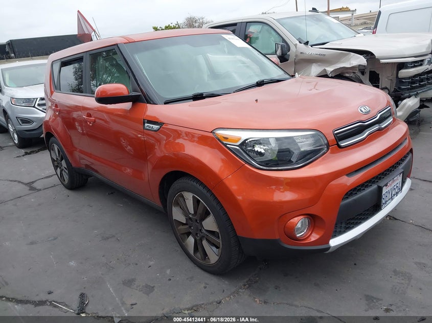 2018 Kia Soul VIN KNDJP3A53J7555772 IAAI salvage auction — LEFT SIDE, Salvage Certificate (California), sold $1,950 on 2026-07-08 (photo 1)