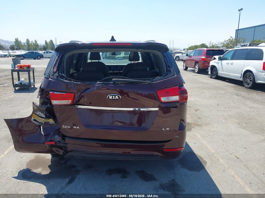 2015 Kia SEDONA VIN KNDMB5C18F6059820 IAAI salvage auction — REAR END, Salvage (California), sold $125 on 2026-07-29 (photo 6)