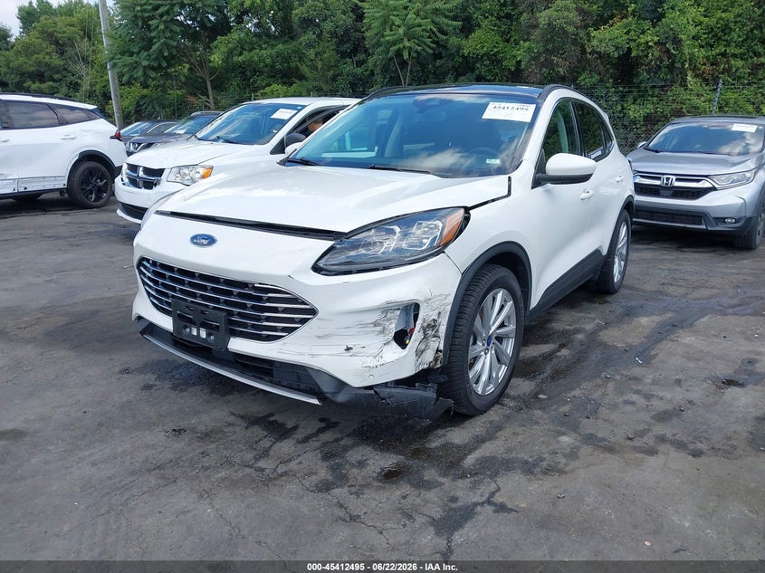 2022 Ford Escape VIN 1FMCU9DZ5NUA93057 IAAI salvage auction — FRONT & REAR, Salvage (North Carolina), sold $7,100 on 2026-07-22 (photo 2)