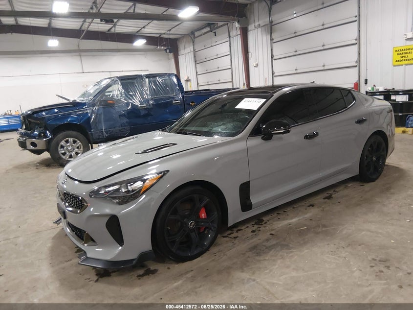 2020 Kia Stinger VIN KNAE55LC7L6073875 IAAI salvage auction — UNDERCARRIAGE, Salvage (Iowa), sold $8,100 on 2026-07-17 (photo 2)