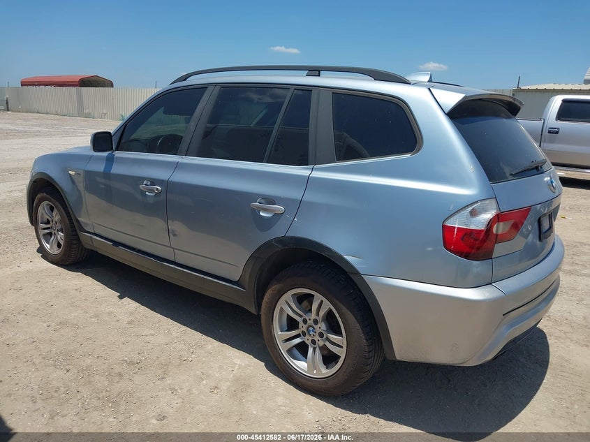 2006 BMW X3 VIN WBXPA93486WG86038 IAAI salvage auction — FRONT & REAR, Clear (Texas), sold $475 on 2026-07-06 (photo 3)