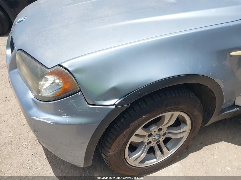 2006 BMW X3 VIN WBXPA93486WG86038 IAAI salvage auction — FRONT & REAR, Clear (Texas), sold $475 on 2026-07-06 (photo 6)