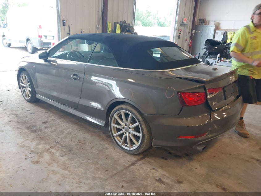 2015 Audi A3 VIN WAUWFLFFXF1113668 IAAI salvage auction — FRONT & REAR, Clear (Michigan), sold $3,200 on 2026-07-21 (photo 3)