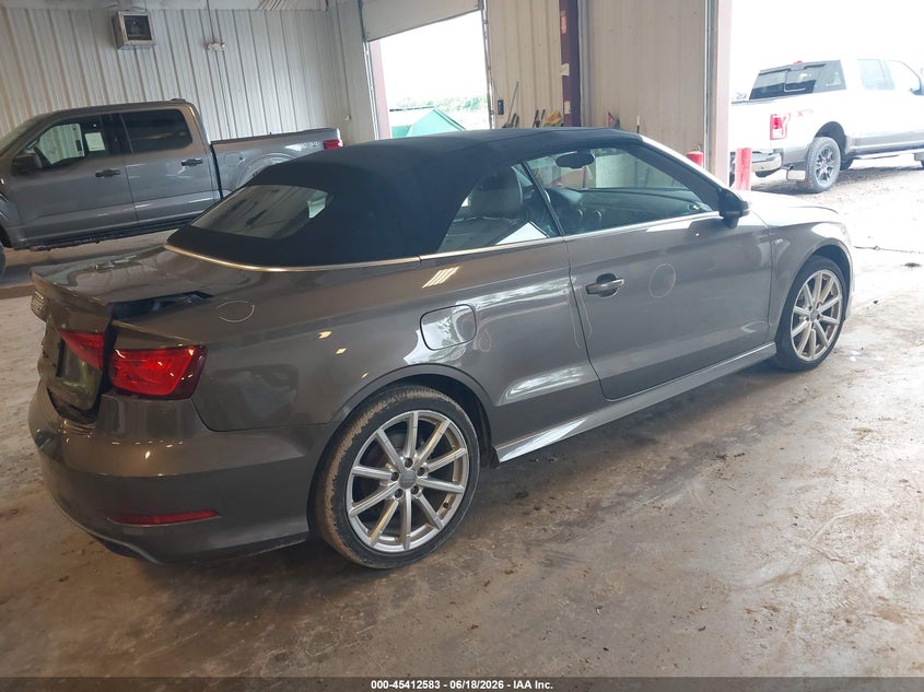 2015 Audi A3 VIN WAUWFLFFXF1113668 IAAI salvage auction — FRONT & REAR, Clear (Michigan), sold $3,200 on 2026-07-21 (photo 4)